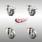 Service Caster 3 Inch 316SS Gray Polyurethane Wheel Swivel Top Plate Caster Lock Brakes, 2PK SCC-SS316TTL20S314-PPUB-2-S-2 - alternate 4